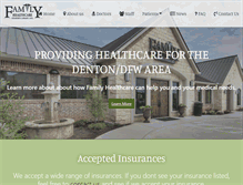 Tablet Screenshot of familyhealthcaredenton.com